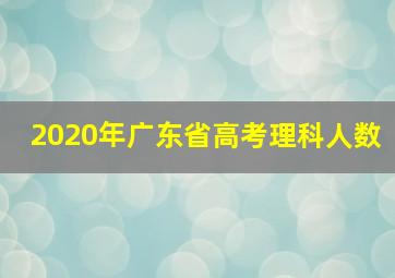 2020年广东省高考理科人数