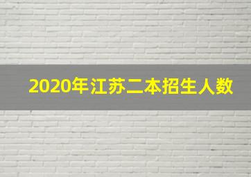 2020年江苏二本招生人数