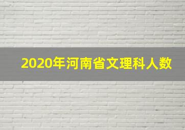 2020年河南省文理科人数