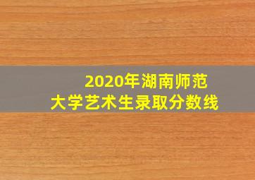 2020年湖南师范大学艺术生录取分数线