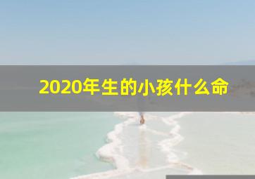 2020年生的小孩什么命