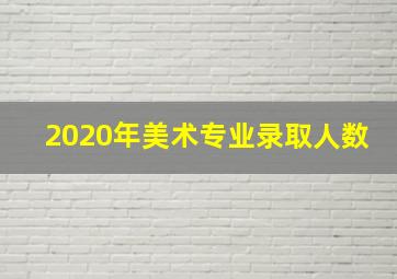 2020年美术专业录取人数