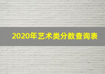 2020年艺术类分数查询表