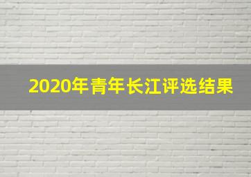 2020年青年长江评选结果