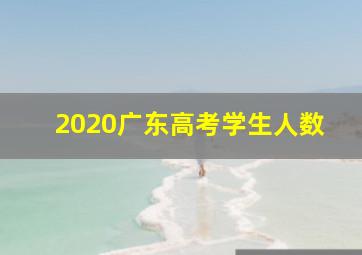 2020广东高考学生人数