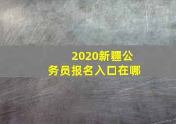 2020新疆公务员报名入口在哪