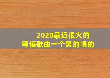 2020最近很火的粤语歌曲一个男的唱的