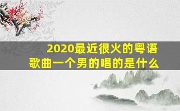 2020最近很火的粤语歌曲一个男的唱的是什么