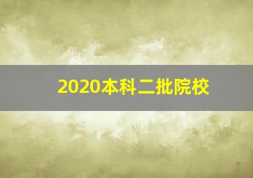 2020本科二批院校