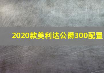 2020款美利达公爵300配置