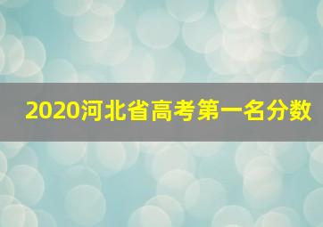 2020河北省高考第一名分数