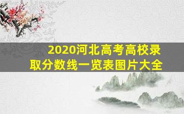 2020河北高考高校录取分数线一览表图片大全