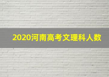 2020河南高考文理科人数