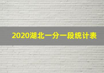 2020湖北一分一段统计表