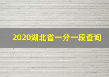 2020湖北省一分一段查询