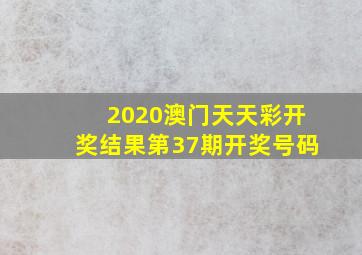 2020澳门天天彩开奖结果第37期开奖号码