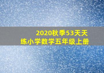 2020秋季53天天练小学数学五年级上册