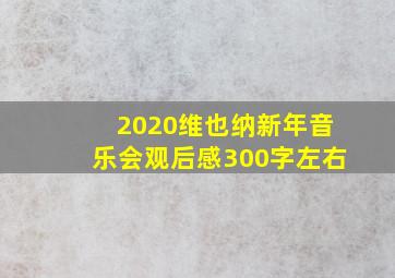 2020维也纳新年音乐会观后感300字左右