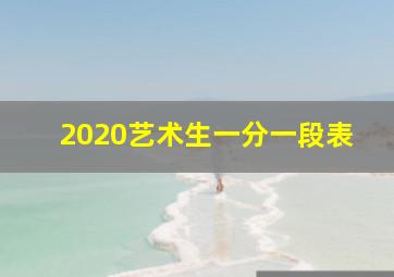 2020艺术生一分一段表