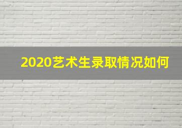 2020艺术生录取情况如何