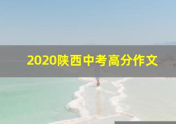 2020陕西中考高分作文