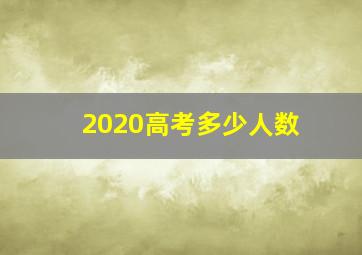 2020高考多少人数