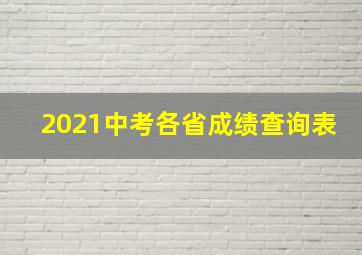 2021中考各省成绩查询表