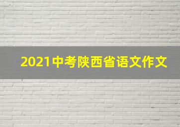 2021中考陕西省语文作文