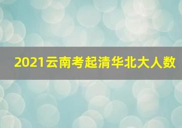 2021云南考起清华北大人数