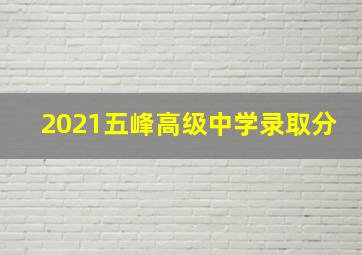 2021五峰高级中学录取分