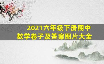 2021六年级下册期中数学卷子及答案图片大全