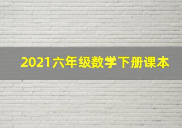 2021六年级数学下册课本