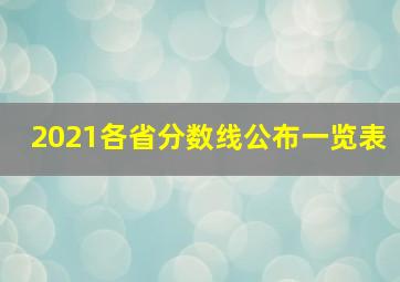 2021各省分数线公布一览表