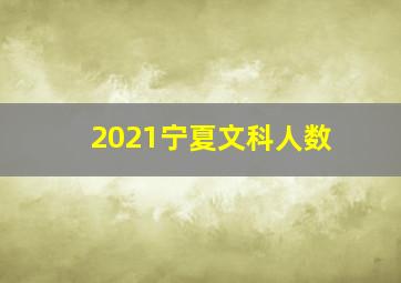 2021宁夏文科人数