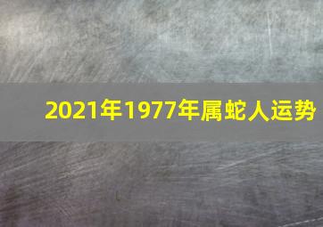 2021年1977年属蛇人运势