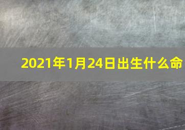 2021年1月24日出生什么命