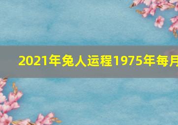 2021年兔人运程1975年每月