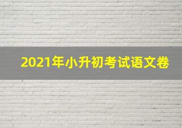 2021年小升初考试语文卷