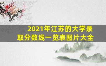 2021年江苏的大学录取分数线一览表图片大全