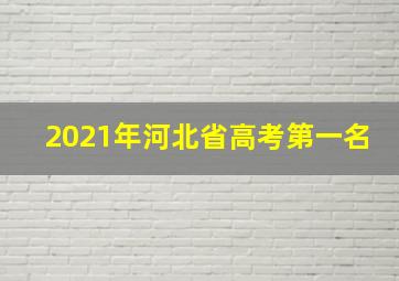 2021年河北省高考第一名