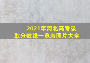 2021年河北高考录取分数线一览表图片大全