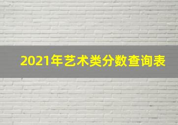 2021年艺术类分数查询表