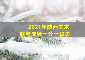 2021年陕西美术联考成绩一分一段表