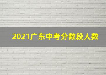 2021广东中考分数段人数