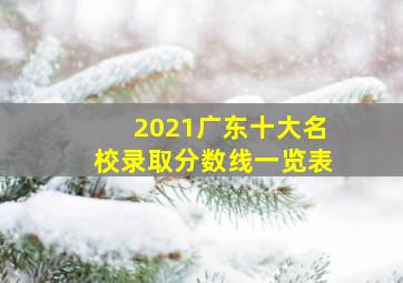 2021广东十大名校录取分数线一览表