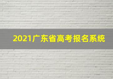 2021广东省高考报名系统