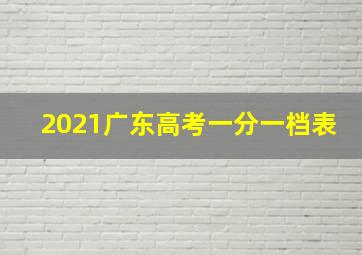 2021广东高考一分一档表