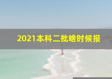 2021本科二批啥时候报