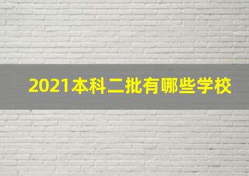 2021本科二批有哪些学校