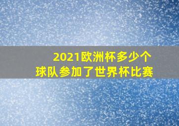 2021欧洲杯多少个球队参加了世界杯比赛